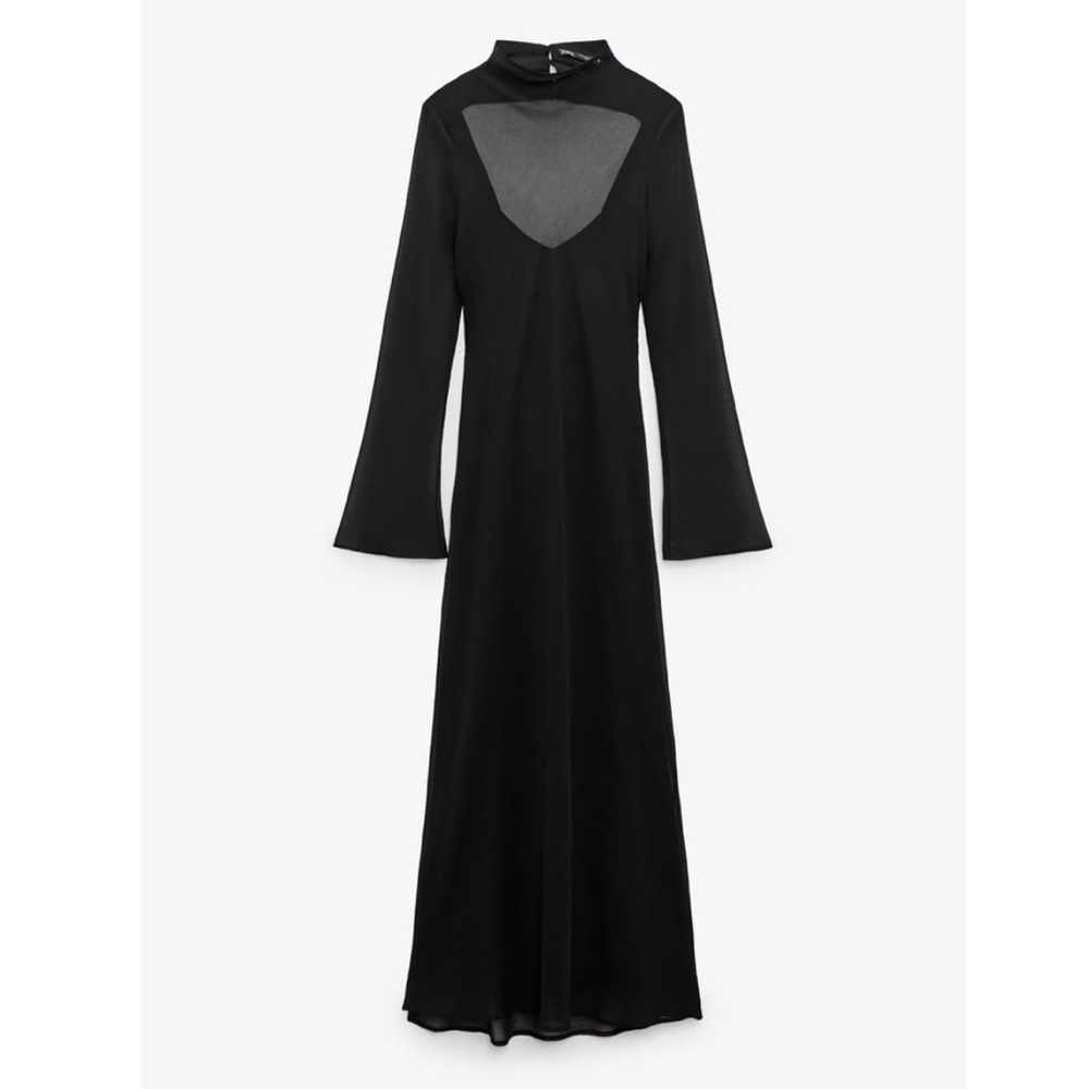 Zara Semi sheer flowy dress